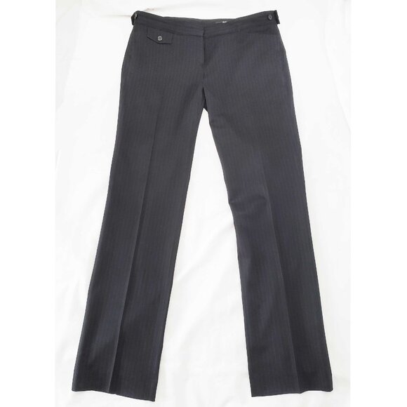 Hugo Boss Women's 2 Piece Black Pin Stripe Business Pant Power Suit Blazer 12 - Picture 7 of 15